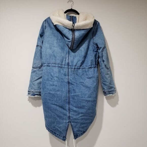 Need Supply Farrow Rio Hooded Jean Coat Jacket size Small - Picture 10 of 16